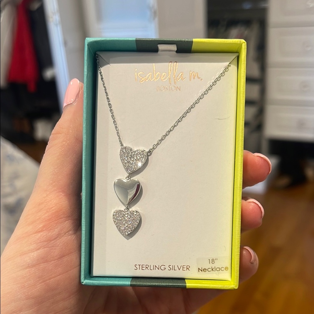 BRAND NEW IN BOX Sterling Silver Heart Necklace